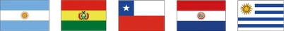 Argentina, Bolivia, Chile, Paraguay y Uruguay